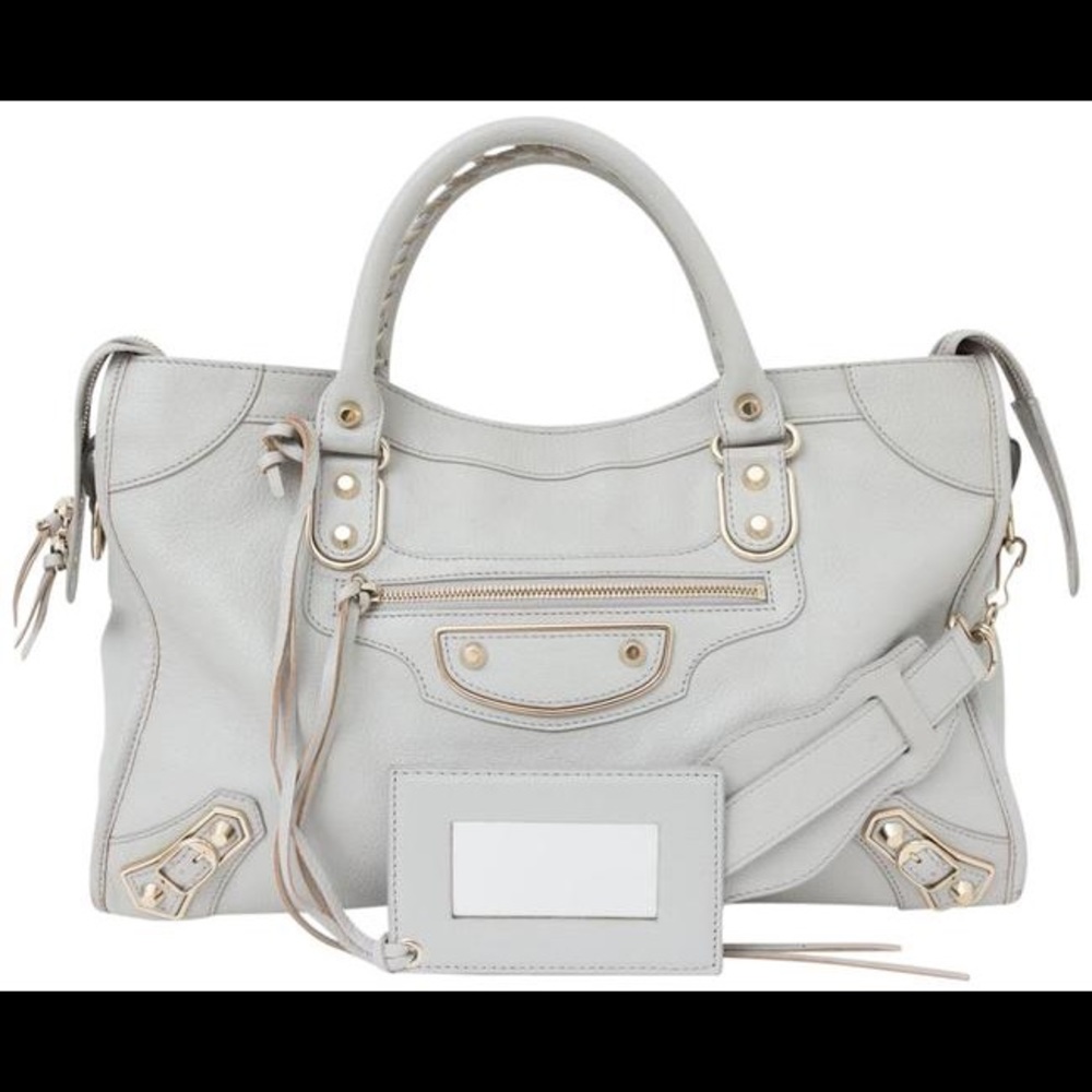 Balenciaga Gray Classic City Metallic Edge Bag